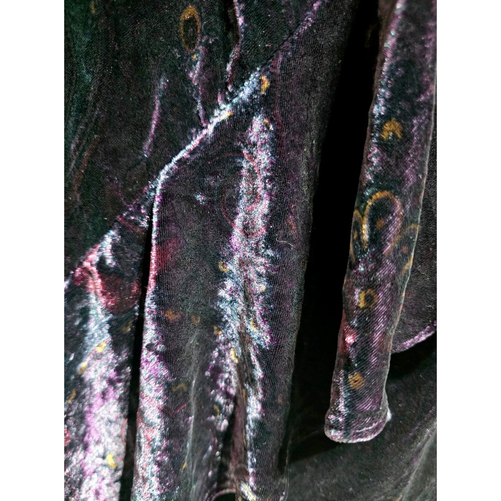 Lauren Ralph Lauren Velvet Midi Skirt Womens 8 Purple Silk No Forsale - Picture 9 of 10